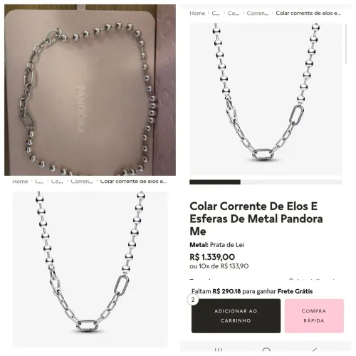 Pandora colar esferas com.cx