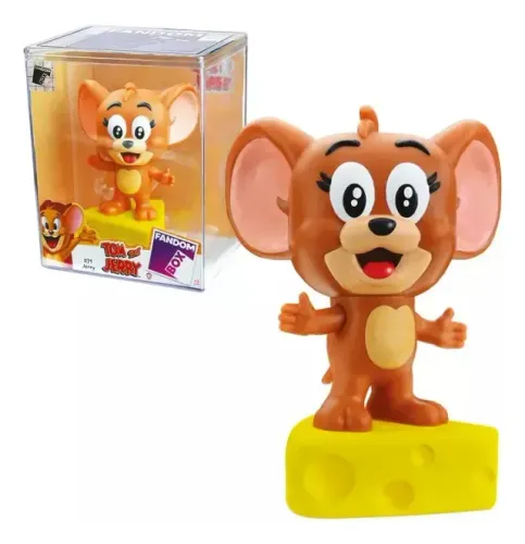 Boneco Jerry Fandom Box 12cm Tom e Jerry Desenho Clássico Lider