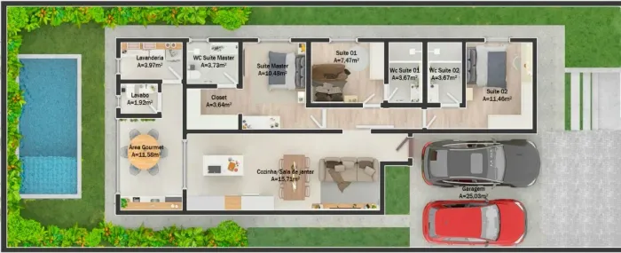 projeto panta baixa ideal para construir apartir de 200 rs