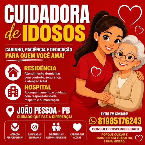 Cuidadora de Idosos Em João Pessoa