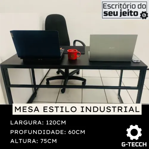 Escrivaninha Reforçada 120cm NOVA Mesa Multiuso para Computador estudo Gamer Escrivaninha