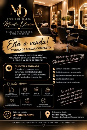 Vendo salão de beleza completo