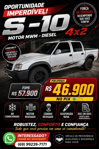 Chevrolet S10 P-up Lx/sert/rod 2.8 4X4 CD TDI Dies 2006