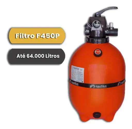 Filtro Para Piscina Nautilus F450p Piscinas Até 64000 Litros