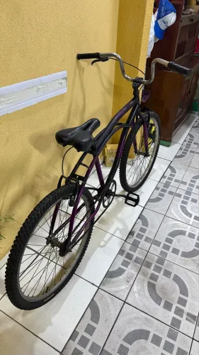 Bicicleta caiçara aro 26 detalhe desempenar o aro da frente