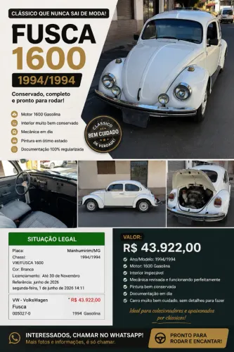 Volkswagen Fusca Fusca (gasolina) 1994