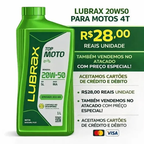 Óleo Lubrax 20w50 para motos 4T 