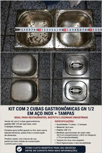 : Lote CubasInox com Tampa - Preço de Oportunidade