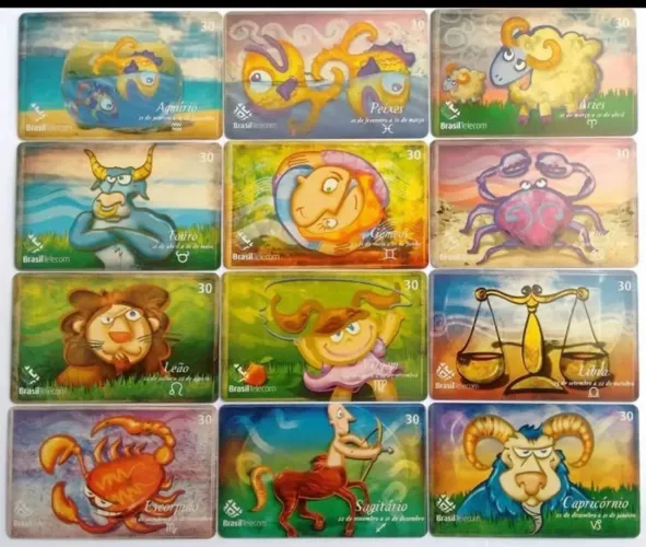 Lote cartão duas séries completa - signos é fantástico mundo de bob