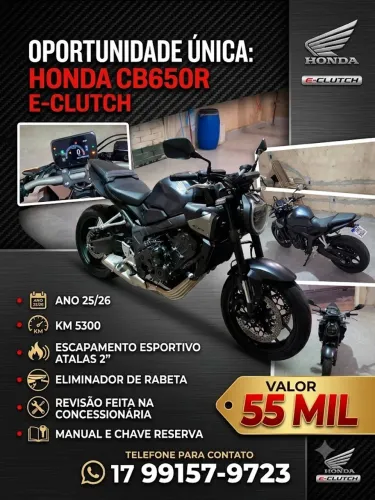 Vendo CB650R e-clutch 