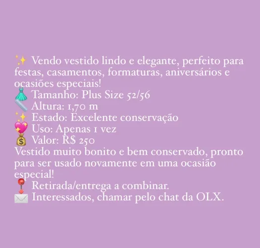 Vestido Plus Size 52/56 - Elegante