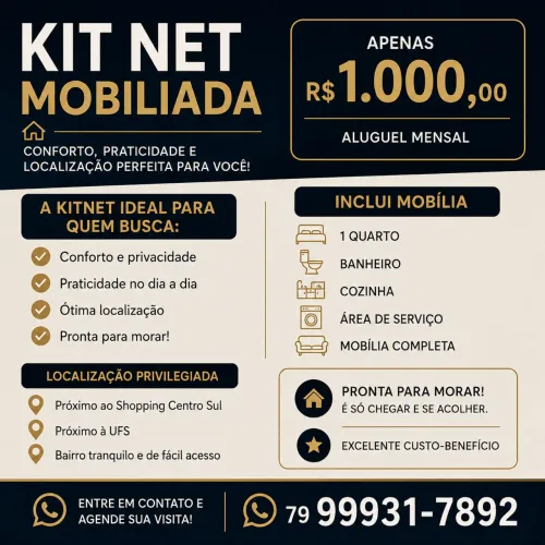 Kitnet mobiliada em Lagarto 