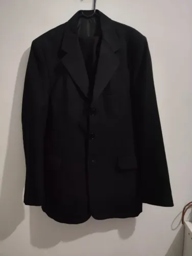 Terno Completo Masculino (Paletó + Calça) - Preto Clássico - Impecável