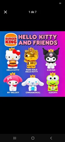 Coleção Hello kitty BK 2026 completa