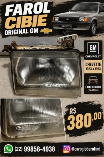 Farol Cibie Chevette 83 a 93 Original GM Chevrolet