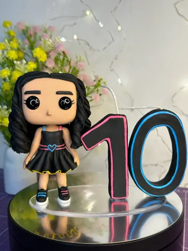 Boneco funko pop com vela personalizada/topo de bolo