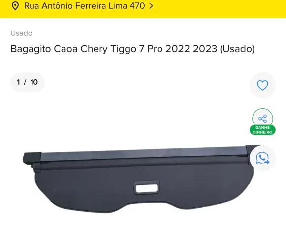 BAGAGITO CORTINA RETRÁTIL CHERY TIGGO 7 PRO 2023 