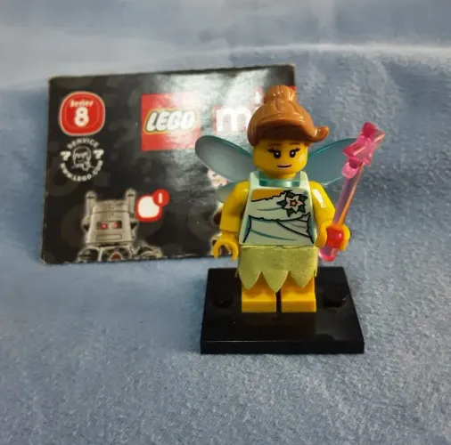 LEGO minifigura Fairy, Series 8 (completa, com base e acessórios) (RARO)