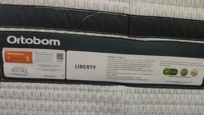 Colchão box Ortobom LIBERTY + base + cabiceira