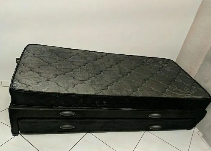 Cama Box Bicama Solteiro com Baú + Cama Auxiliar