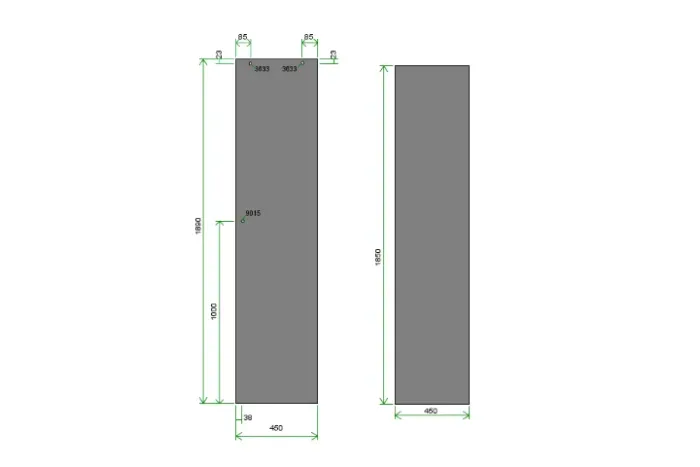 Box fumê usado, só vidros p/ vão 85cm