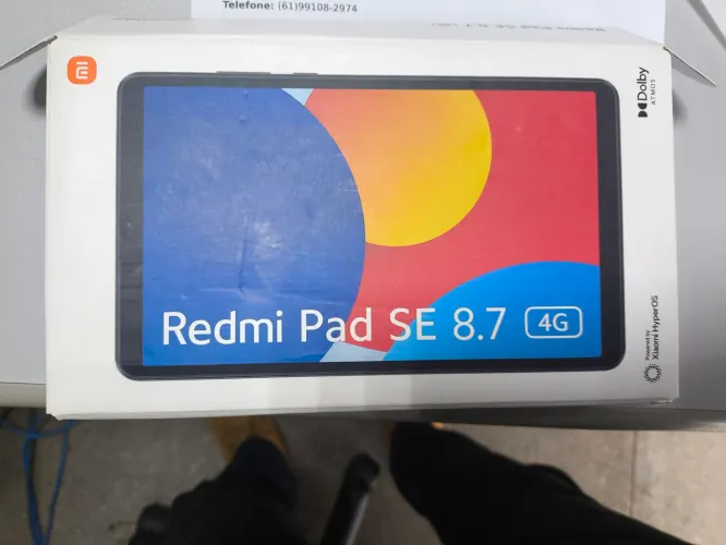 Tablet Redmi Pad mini 8,7 com caixa, nota fiscal, película e capa