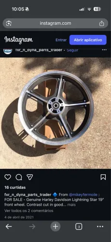 Roda dianteira Harley Davidson 19?