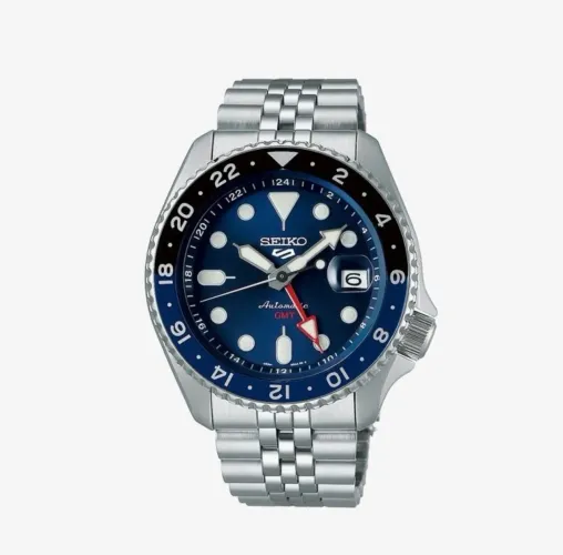 Relógio Masculino 5 Sports Seiko GMT Azul SSK003B1 D1SX Batman