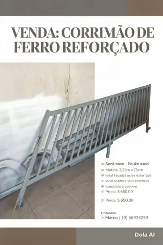 Corrimão para área externa