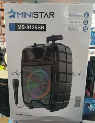Caixa de som com Karaokê 
