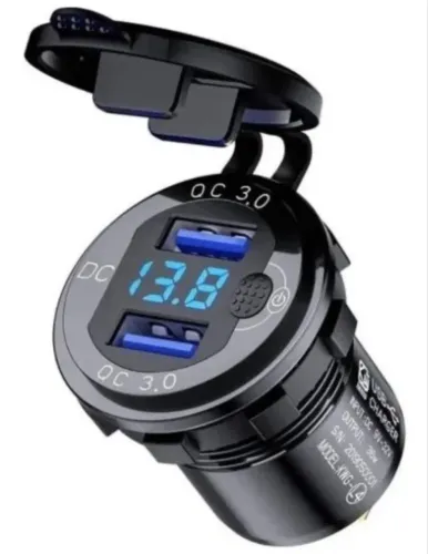 Carregador USB 3.0 em metal