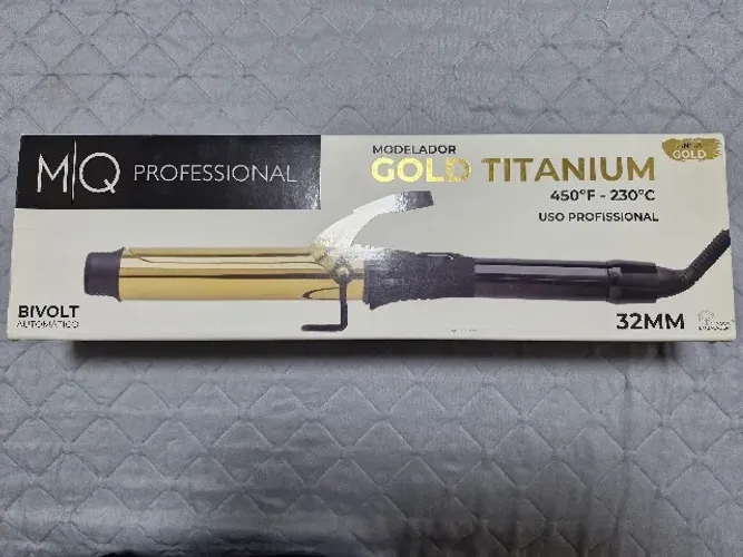 Modelador de Cachos MQ Professional Gold Titanium 32mm Bivolt - Usado poucas vezes