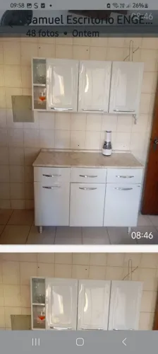 Armário de aço Itatiaia com balcão.