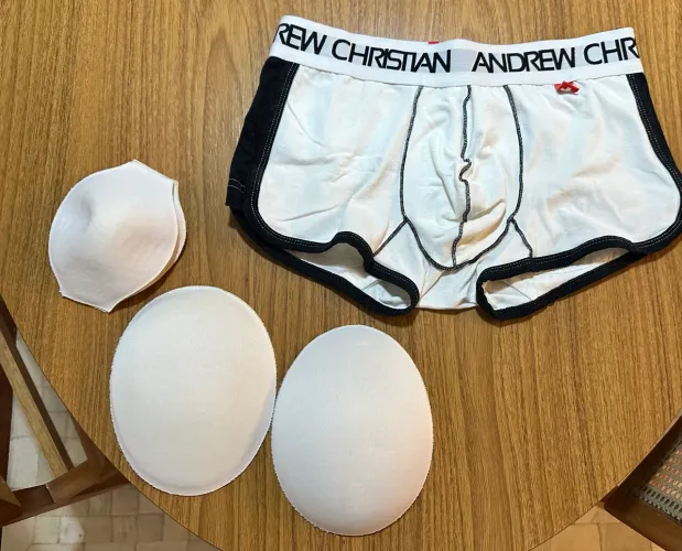 Cueca masculina com enchimento traseiro Andrew Christian original tamanho M