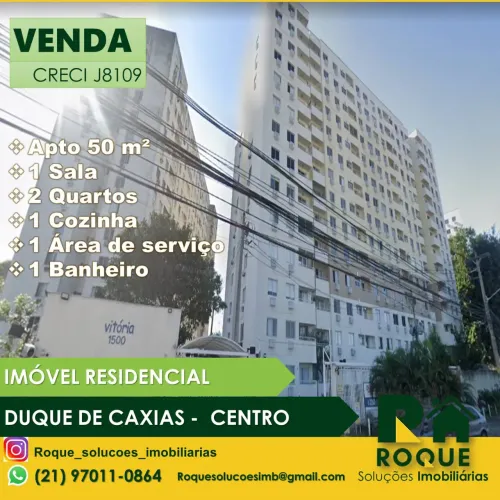 Vende-se lindo apartamento de 2 quartos no Condomínio Vitória Centro - Duque de Caxias - R