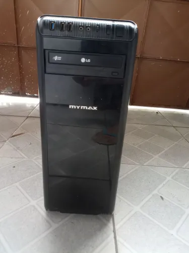 Gabinete gamer antigo com leitor de dvd frente e lateral de acrílico 