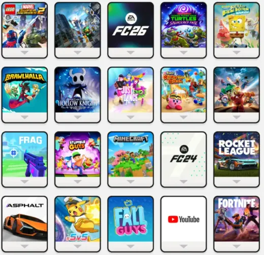 Conta nintendo com muitos jogos