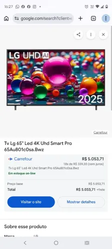 Smart TV LG Profissional 65" LED 4K UHD - 65AU801C0SA
