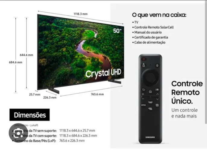 TV SAMSUNG CRYSTAL UHD 4K 50