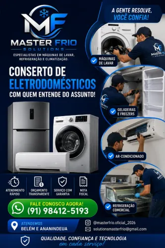 Conserto de Máquina de Lavar, Geladeira e Ar-Condicionado