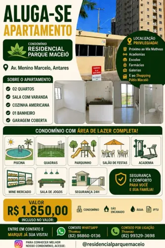 DISPONÍVEL,DIRETO COM PROPRIETÁRIO, ALUGUEL RESIDENCIAL PARQUE MACEIO BAIRRO ANTARES