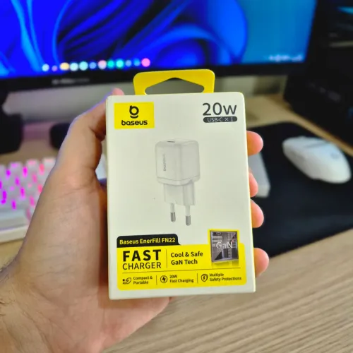 Fonte Carregador Turbo 20W GaN Tipo C Baseus