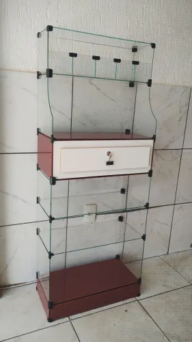 Balcão caixa vidro modular