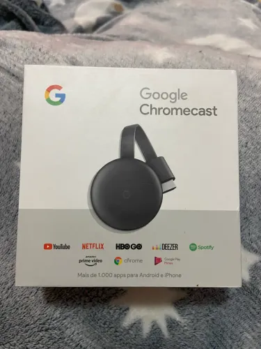 Google Chromecast 3ª Geração - Completo na Caixa