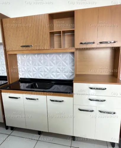 COZINHA COMPACTA TAINÁ - 8 PORTAS, 2 GAVETAS E DESIGN MODERNO! ?