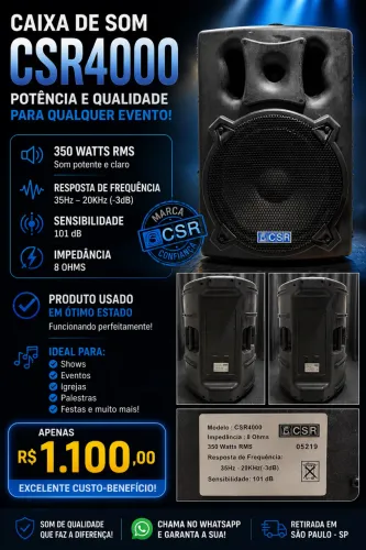 VENDE-SE CAIXA DE SOM CSR4000