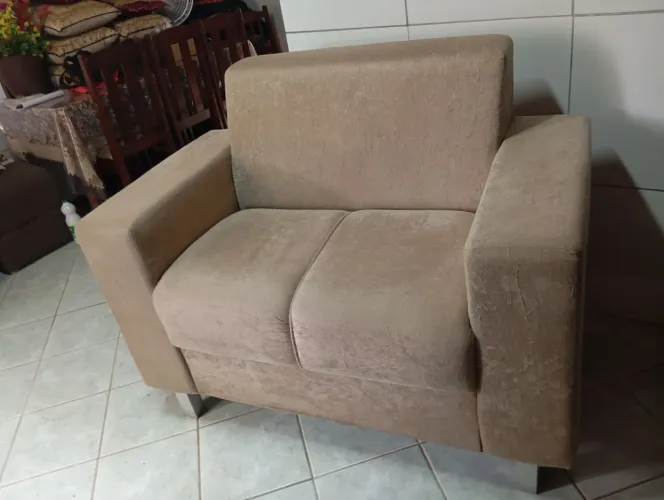 conjunto de sofá de 02 e 03 lugares