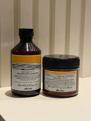 Shampoo e máscara capilar davines