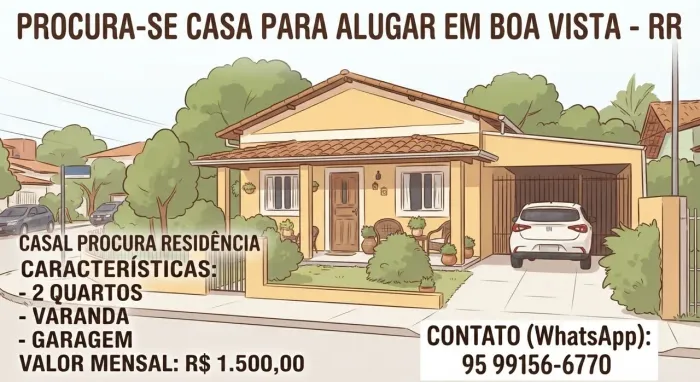 Procura-se casa para alugar
