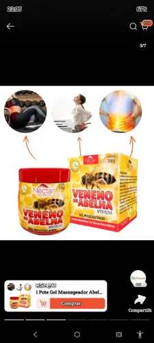 Gel massageador concentrado